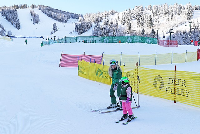 Randi and Audrey ski school Deer Valley.