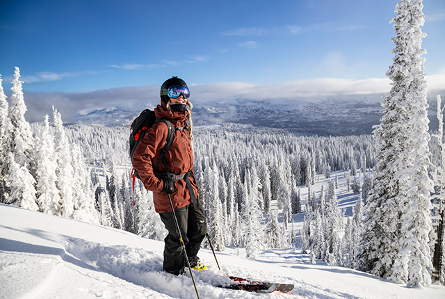 Brundage Mountain Resort, female portrait.