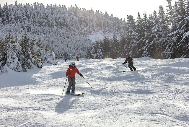 Skiers at Killington Resort.