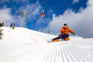 The best spring skiing passes 2024. Jackson Hole, bluebird day.