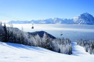 Lake Louise Alberta on a bluebird day