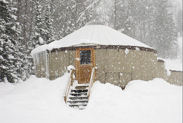 Mount Bohemia, Michigan, yurt.