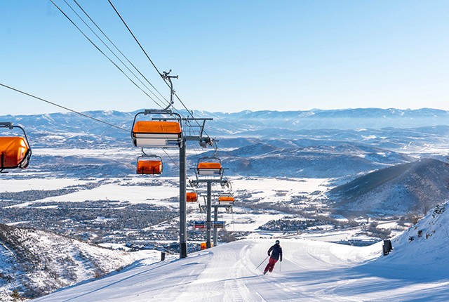 Orange buble chairlift, PCMR.