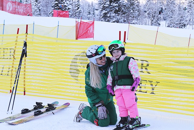 Deer Valley ski school, Randi and Audrey, beginning skiing.