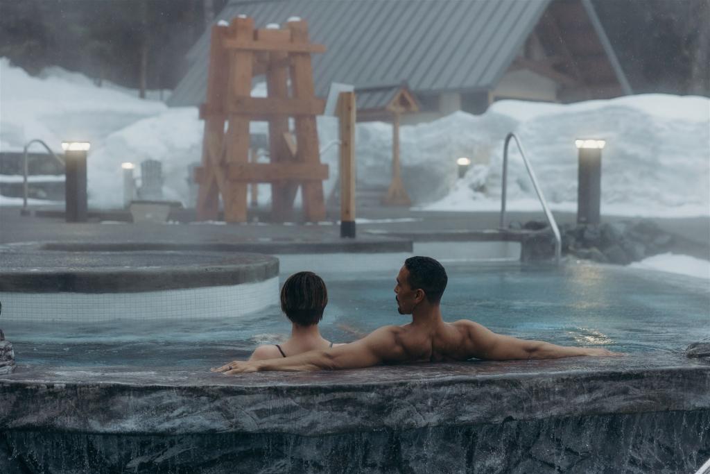 Couple relaxing at Nordic Spa